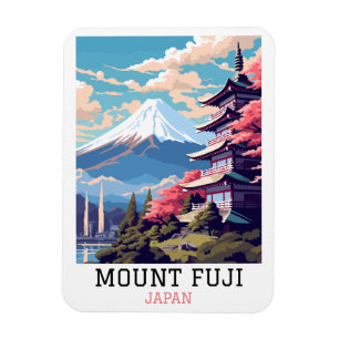 Elegante Mount Fuji Japan Reiskunst Magneet