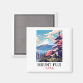 Elegante Mount Fuji Japan Reiskunst Magneet (Voorkant / Achterkant)