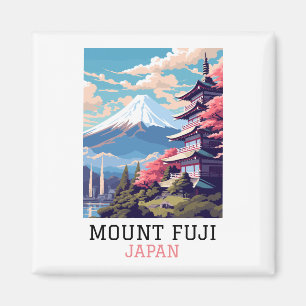 Elegante Mount Fuji Japan Reiskunst Magneet