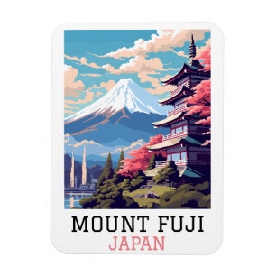 Elegante Mount Fuji Japan Reiskunst Magneet