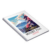 Elegante Mount Fuji Japan Reiskunst Notitieboek (Rechterzijde)