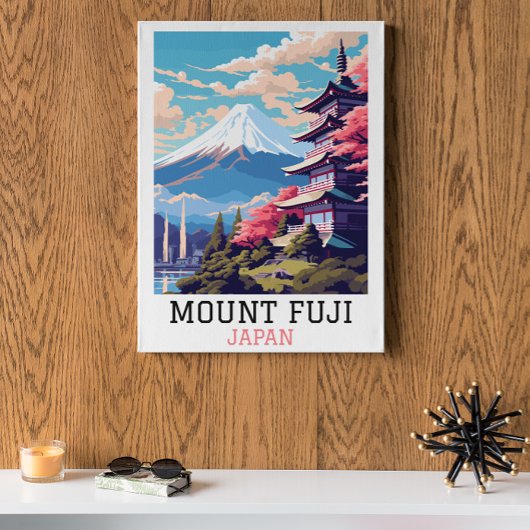 Elegante Mount Fuji Japan Reiskunst Poster