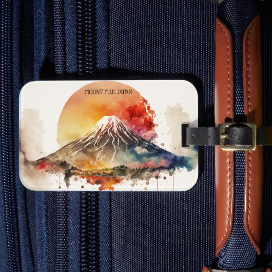 Elegante Mount Fuji Japan schilderij Bagagelabel (Voorkant Insitu 4)