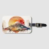 Elegante Mount Fuji Japan schilderij Bagagelabel (Voorkant (horizontaal))