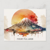 Elegante Mount Fuji Japan schilderij Briefkaart (Voorkant)