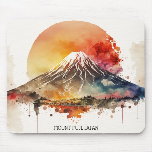 Elegante Mount Fuji Japan schilderij Muismat (Voorkant)