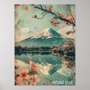 Elegante  Mount Fuji Japan Travel Poster