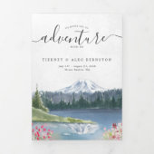 Elegante Mount Rainier bruiloft Drieluik Uitnodiging (Cover)