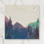 Elegante Mountain Wedding Place Card Labels (Achterkant)