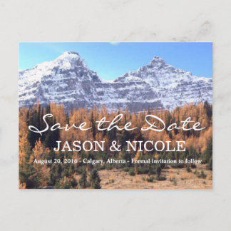 Elegante Mountain Wedding Save the Date Briefkaart