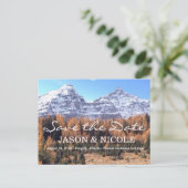 Elegante Mountain Wedding Save the Date Briefkaart (Staand voorkant)