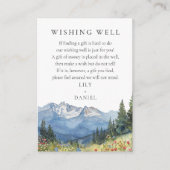 Elegante Mountain Wildflower bruiloft wensen goed Informatiekaartje (Voorkant)