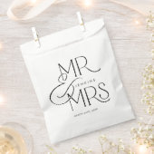 Elegante Mr en Mrs gepersonaliseerde bruiloft Bedankzakje (Geknipt)