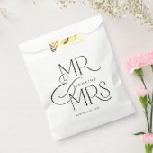 Elegante Mr en Mrs gepersonaliseerde bruiloft Bedankzakje (Gezegeld)