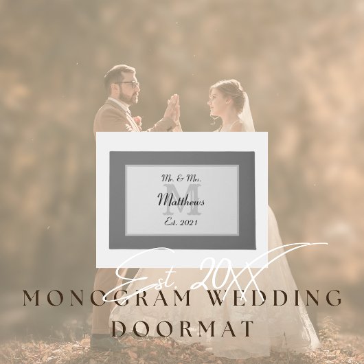 Elegante Mr en Mrs Monogram Deurmat