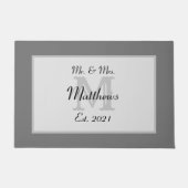 Elegante Mr en Mrs Monogram Deurmat (Voorkant)