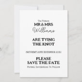Elegante Mr en Mrs Photo Wedding Save The Date (Voorkant)