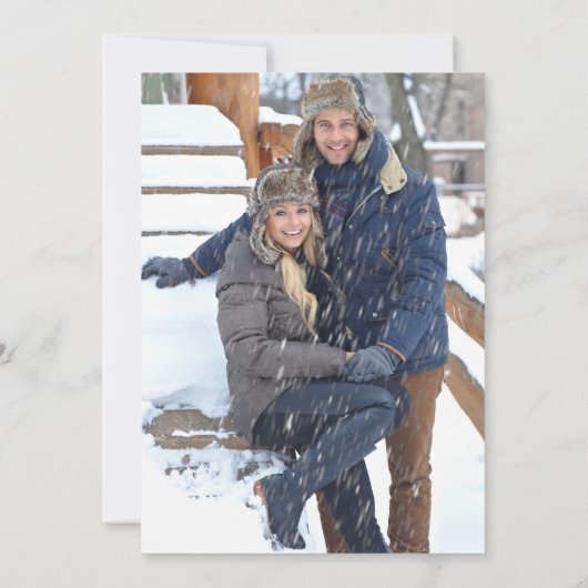 Elegante Mr en Mrs Photo Wedding Save The Date (Achterkant)