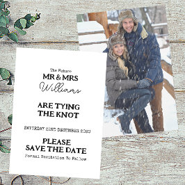Elegante Mr en Mrs Photo Wedding Save The Date