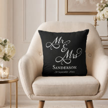 Elegante Mr en Mrs Trouw Zwart