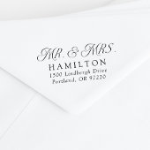Elegante Mr en Mrs Wedding Retouradres Rubberstempel