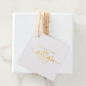 Elegante Mr & Mrs Calligraphy Dank je wel Echt Bedankjes Labels (Met doos)