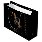 Elegante Mr. & Mrs. Forever Grote Trouwcadeautas Groot Cadeauzakje (Voorkant Gekanteld)