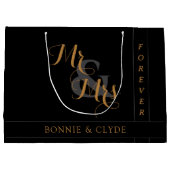Elegante Mr. & Mrs. Forever Grote Trouwcadeautas Groot Cadeauzakje (Achterkant)