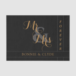 Elegante Mr. & Mrs. Forever Huwelijks Tissue Papie Tissuepapier