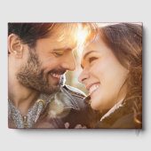 Elegante Mr. Mrs. Photo Bourgogne bruiloft Gastenboek (Achterkant)