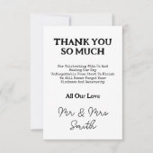 Elegante Mr & Mrs Wedding Foto Bedankkaart (Voorkant)