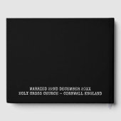 Elegante Mr & Mrs Wedding Foto Gastenboek (Achterkant)