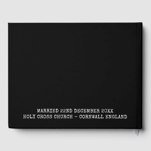 Elegante Mr & Mrs Wedding Foto Gastenboek (Achterkant)