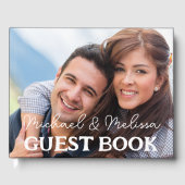 Elegante Mr & Mrs Wedding Foto Gastenboek (Voorkant)