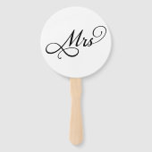 Elegante Mr. Mrs Wedding Game Handwaaier (Achterkant)