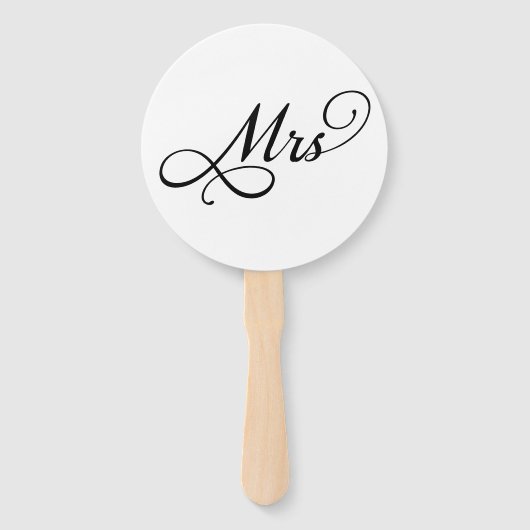 Elegante Mr. Mrs Wedding Game Handwaaier (Achterkant)