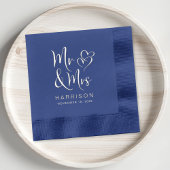 Elegante Mr Mrs Wedding Receptie Folie Servetten