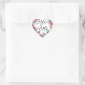 Elegante Mr & Mrs Wedding Sticker met Floral Des (Tas)