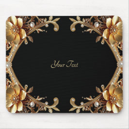 Elegante muismat met gouden frame