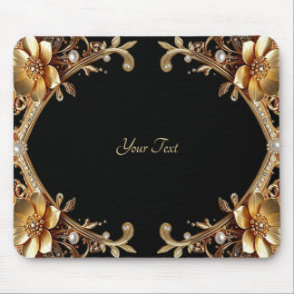 Elegante muismat met gouden frame
