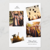 elegante multi 4 fotolijst afstuderen middelbare s aankondiging (Voorkant)