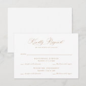 Elegante Multi Event Huwelijksrepetitie RSVP Card Kaart (Voorkant / Achterkant)