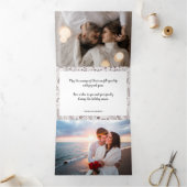 Elegante multi foto kerst drieluik wenskaart (Binnen)