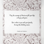 Elegante multi foto kerst drieluik wenskaart (Binnenkant midden)