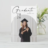 Elegante Multi-Photo Collage Afstuderen Uitnodigin Kaart