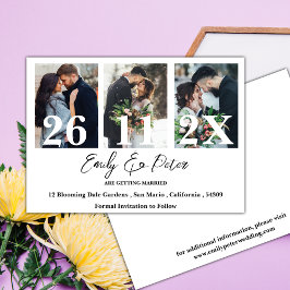 Elegante Multi Photo Wedding Sla de datum op Save The Date