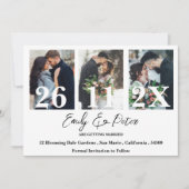 Elegante Multi Photo Wedding Sla de datum op Save The Date (Voorkant)