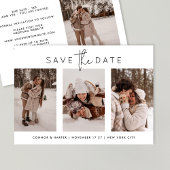 Elegante Multi Zwart Wit Tekst 4 Foto Save The Date