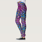 Elegante Multicolour Neon Leopard Dierenprint Leggings (Links)
