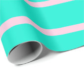 Elegante munt en roze strepen cadeaupapier (Rol Hoek)